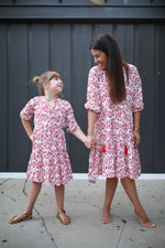 KIDS Sienna Dress - red pattern