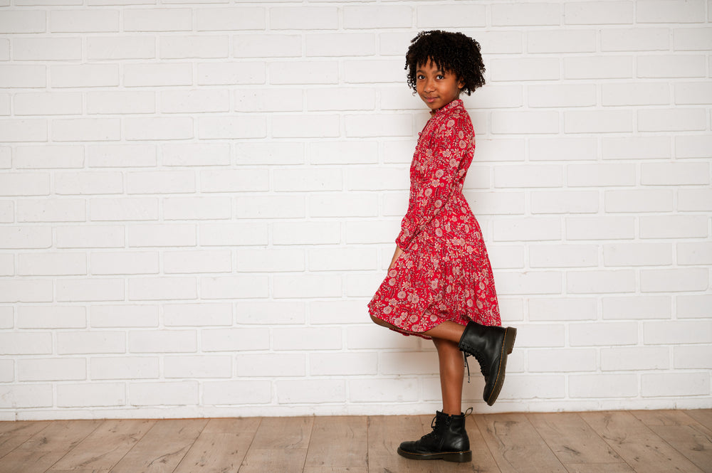 KIDS Sienna Dress - red forest