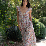 TASHA DRESS IN THE BACKYARD PRINT