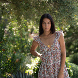 TASHA DRESS IN THE BACKYARD PRINT