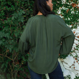 CATHERINE TOP IN ARMY GREEN