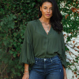 CATHERINE TOP IN ARMY GREEN