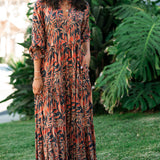 SIENNA MAXI IN THE FALL LEAVES PRINT