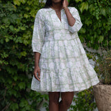 KALA MINI DRESS iN SAGE FLORAL PRINT