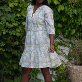 KALA MINI DRESS iN SAGE FLORAL PRINT