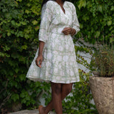 KALA MINI DRESS iN SAGE FLORAL PRINT