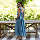 TASHA DRESS IN CHAMBRAY