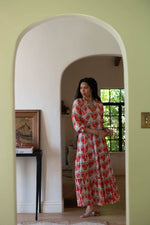 SIENNA MAXI IN RED TULIP PRINT