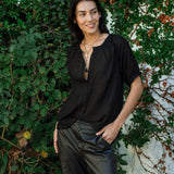 DODO TOP IN SOLID BLACK