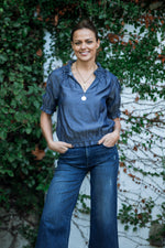 JAIME TOP IN ROYAL DENIM