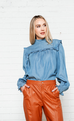 Penelope top in chambray