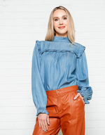 Penelope top in chambray