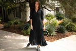 Sienna dress maxi  - solid black