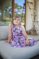 KIDS Sienna Dress - earthy vintage flowers