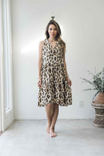 Sienna midi dress- leopard