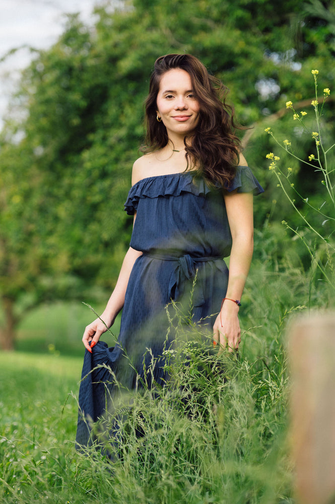 PARKER DRESS IN CLASSIC BLUE