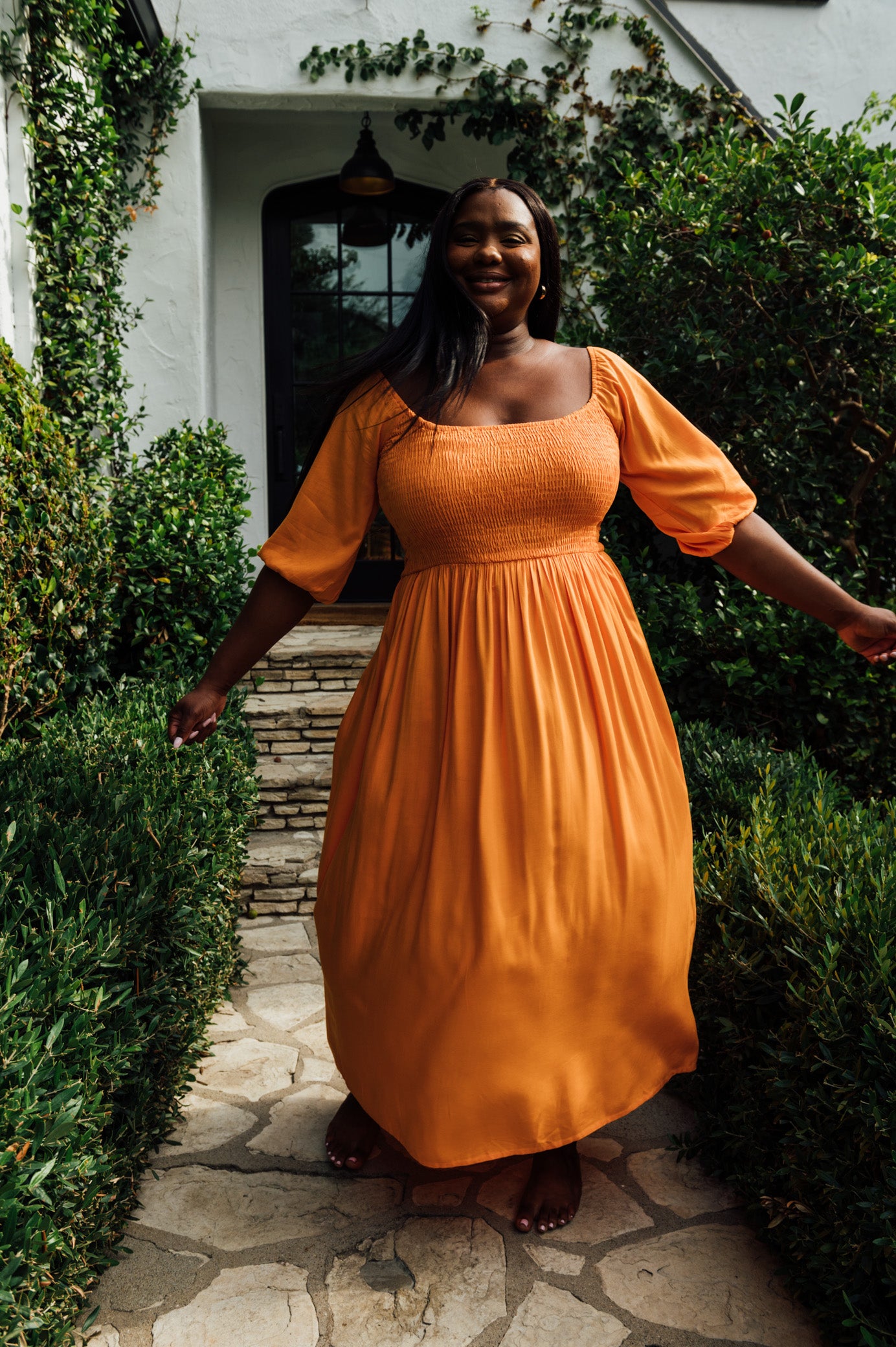 Roma Lucy Dress In Orange - Orange - M Roma Lucy Dress In Orange - Orange - M