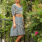 Lala dress in the blue square print