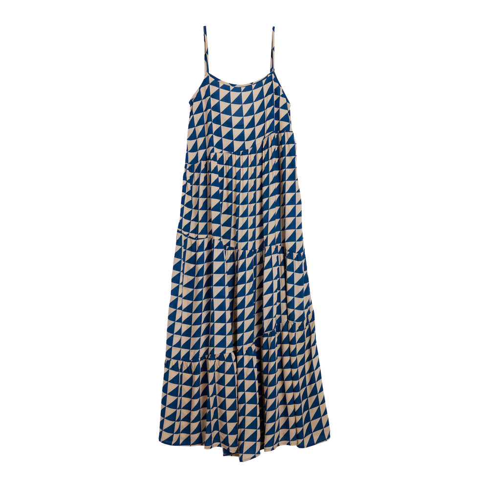 Ro tank dress in blue squares