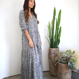 Sienna Maxi  - black and white forest