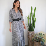 Sienna Maxi  - black and white forest