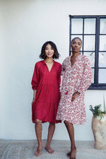 Sienna Dress Midi - red