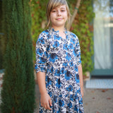 KIDS Sienna Dress - vintage blue flowers