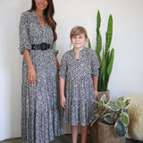 Sienna Maxi  - black and white forest