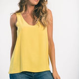 Ro - yellow silk raw top