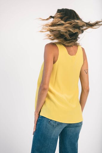 Ro - yellow silk raw top